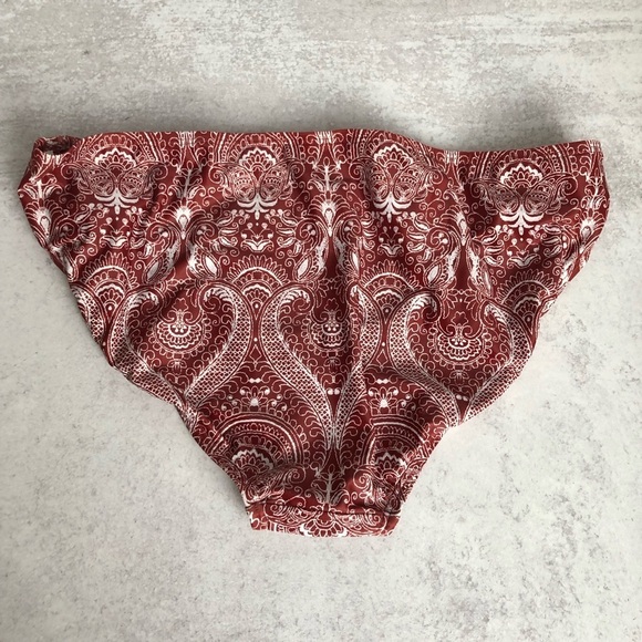 Swimsuits For All Bikini Women's Brick Red Patterned Crochet Size 18 - Picture 5 of 12